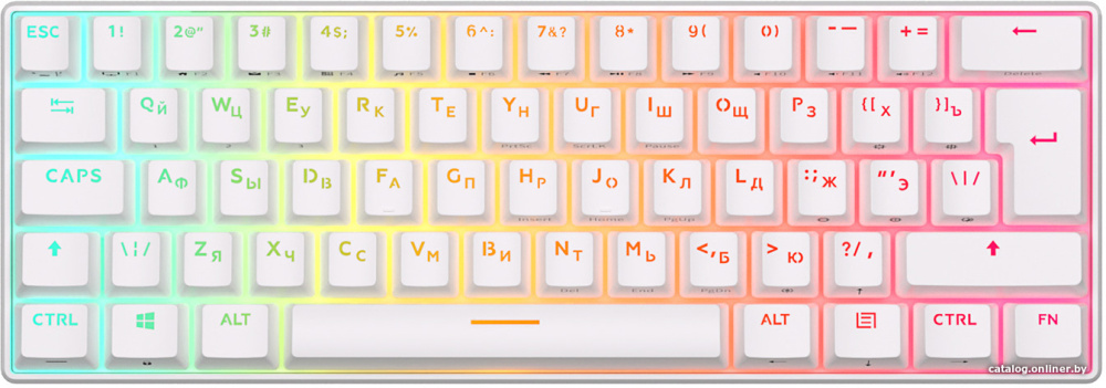 Клавиатура Royal Kludge RK61 New RGB (белый, RK Brown)