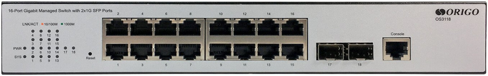 Управляемый коммутатор 2-го уровня Origo OS3118/A2A