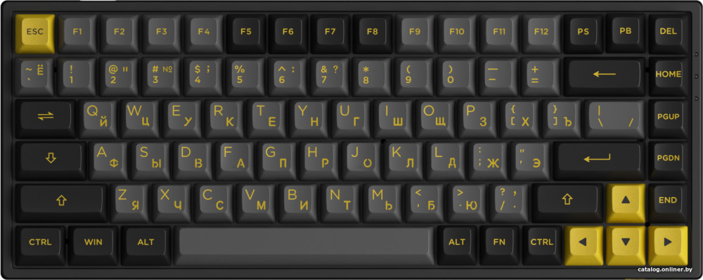 Клавиатура Akko 3084B Plus Black & Gold (Akko CS Jelly Pink)