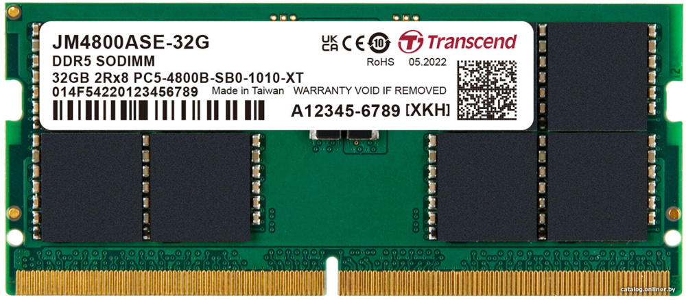 Transcend JetRam 16ГБ DDR5 SODIMM 4800МГц JM4800ASE-16G