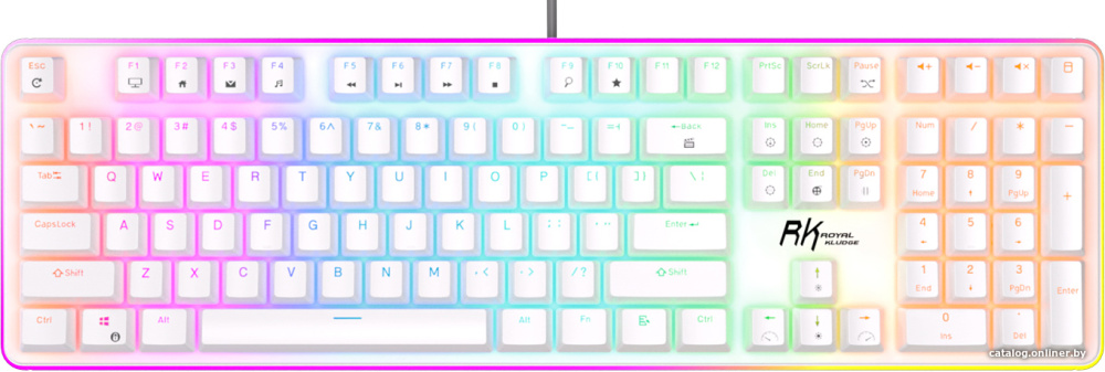 Клавиатура Royal Kludge RK918 RGB (белый, RK Brown)