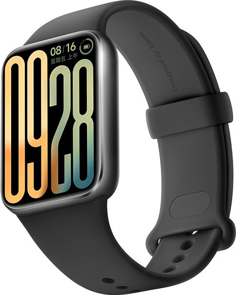 Фитнес-браслет Xiaomi Smart Band 9 Pro M2401B1 (серый, с черным силиконовым ремешком, международная 