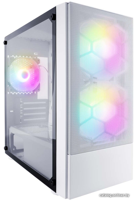 Корпус 1stPlayer Firebase X4-M-WH-2F1P-W-1F1-W