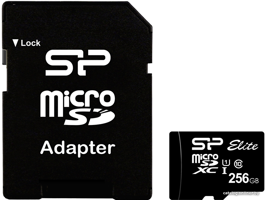 Карта памяти Silicon-Power microSDXC SP256GBSTXBU1V10SP 256GB (с адаптером)
