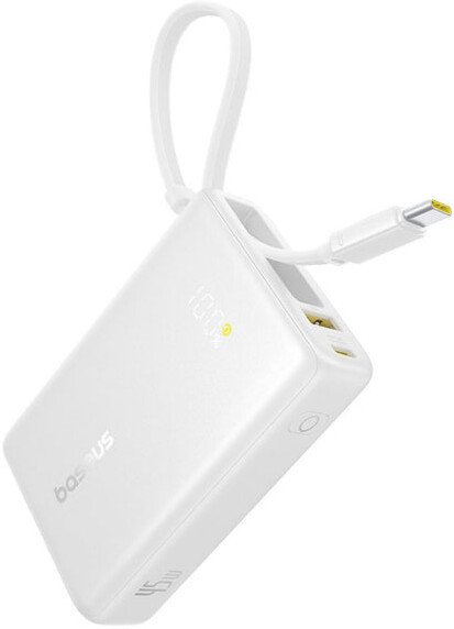 Внешний аккумулятор Baseus Picogo PPPG-1W45C Digital Display Power Bank 45W 10000mAh (белый)