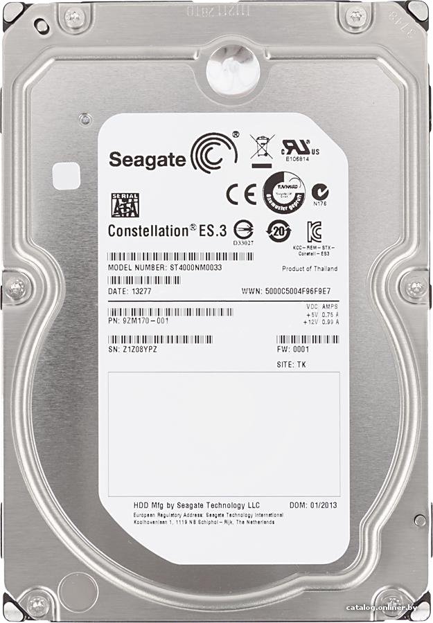 Жесткий диск Seagate Constellation ES.3 4TB ST4000NM0033