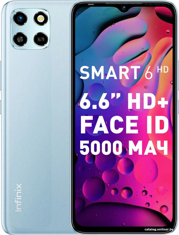 Смартфон Infinix Smart 6 HD 2GB/32GB (голубой)