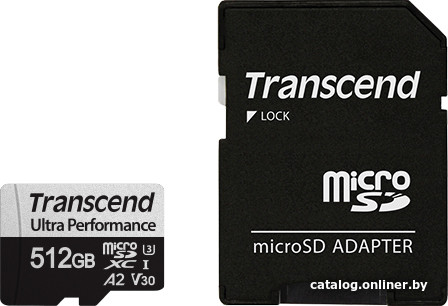 Карта памяти Transcend microSDXC 340S 512GB (с адаптером)