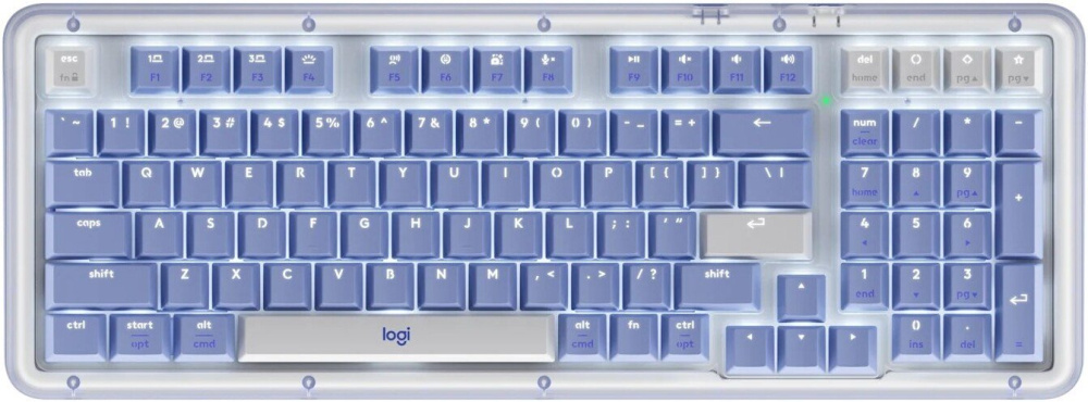 Клавиатура Logitech Alto Keys K98M 920-013042 (белый/синий, с гравировкой)