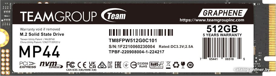 SSD Team MP44 512GB TM8FPW512G0C101