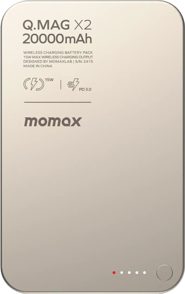 Внешний аккумулятор Momax Q.Mag X2 Magnetic IP133 20000mAh (титановый)
