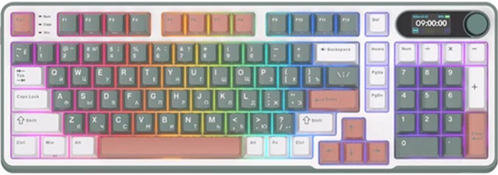 Клавиатура Royal Kludge RK-S98 RGB Clay Green (RK Pale Green)