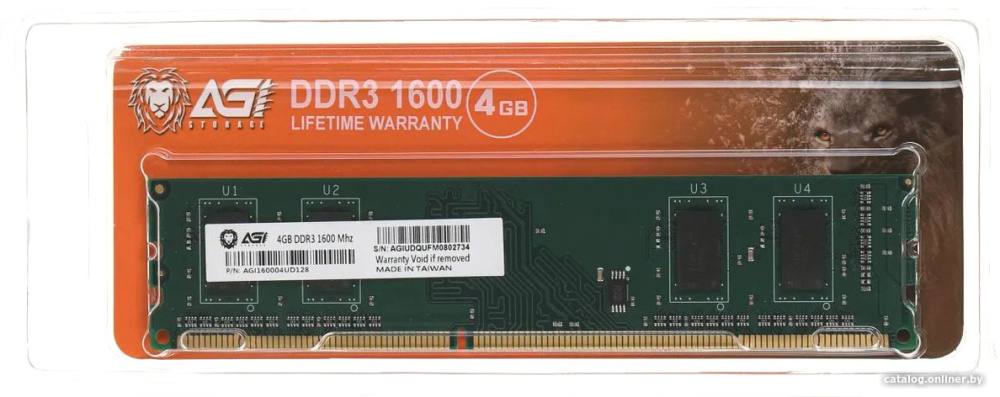 AGI UD128 4ГБ DDR3 1600 МГц AGI160004UD128