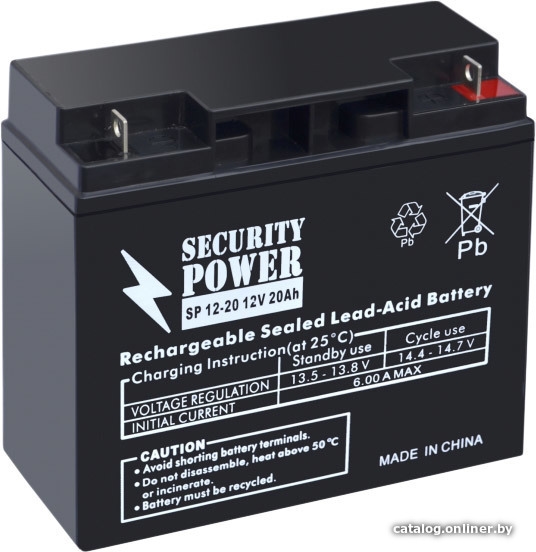 Аккумулятор для ИБП Security Power SP 12-20 (12В/20 А·ч)