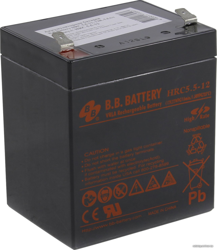 Аккумулятор для ИБП B.B. Battery HRC5.5-12 (12В/5.5 А·ч)