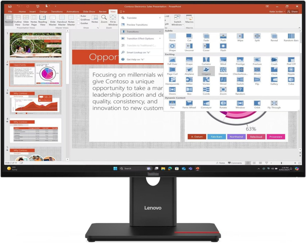 Монитор Lenovo ThinkVision T27-40 64A5MAT6EU