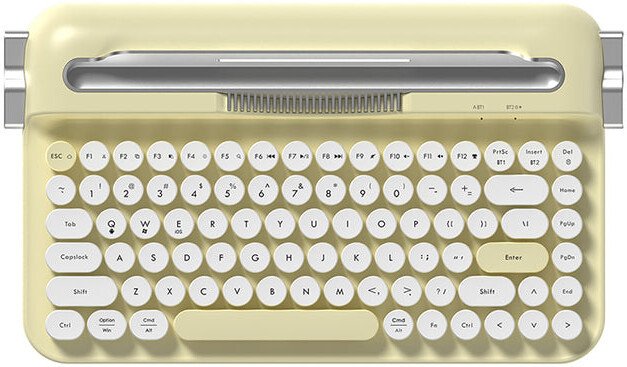 Клавиатура Ajazz AF84 (белый/желтый)