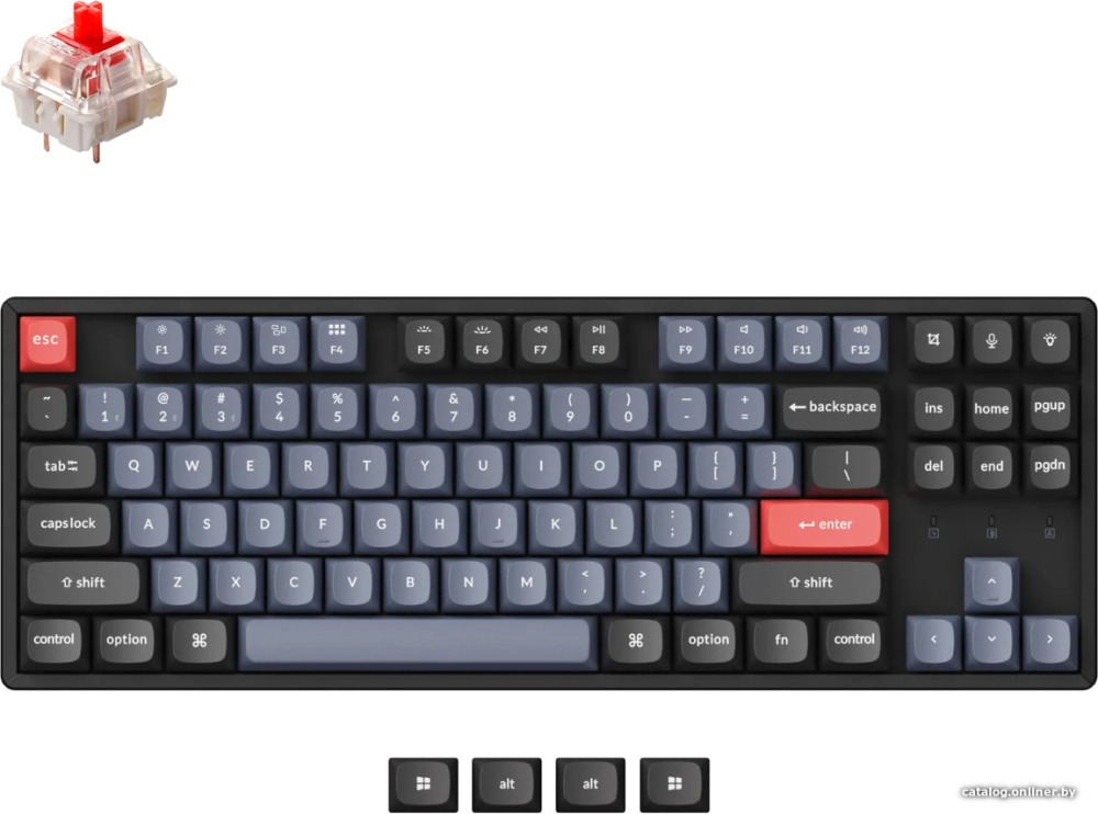 Клавиатура Keychron K8 Pro RGB K8P-J1 (Gateron G Pro Red, RU)