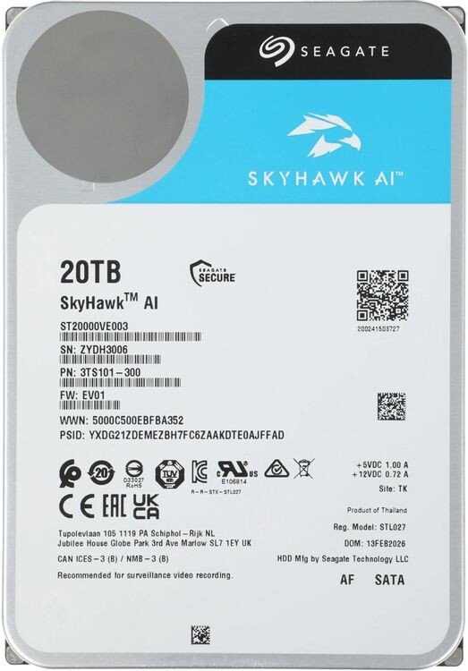 Жесткий диск Seagate SkyHawk AI 20TB ST20000VE003