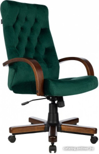 T-9928WALNUT Fabric (зеленый Italia Green/дерево)