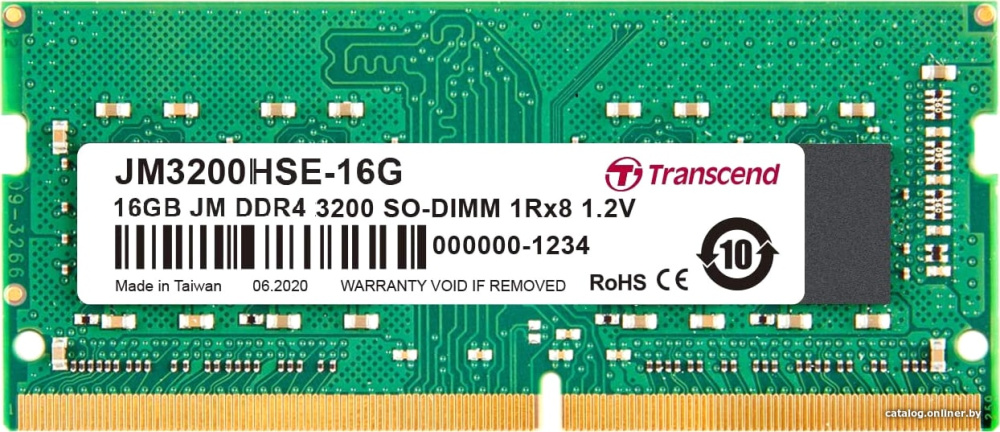 Transcend JetRam 32GB DDR4 SODIMM PC4-25600 JM3200HSE-32G