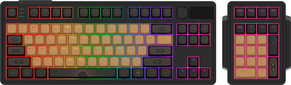 Клавиатура Дарк Проджект KD87A+Numpad (g3ms Aquamarine, черный)