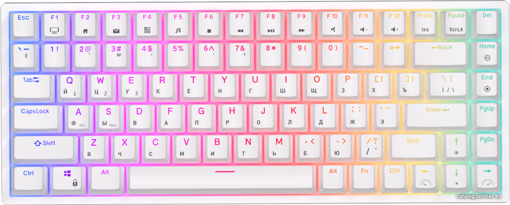Клавиатура Royal Kludge RK84 RGB (белый, RK Brown)