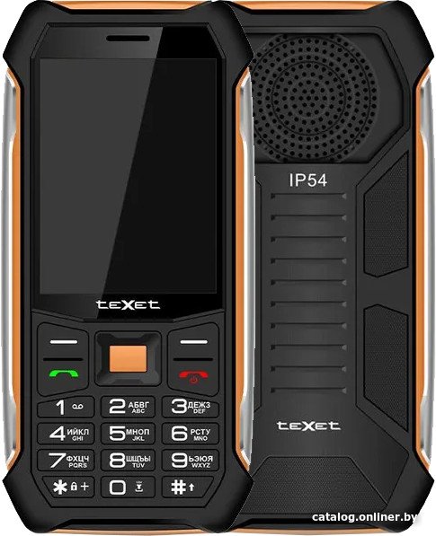 Кнопочный телефон TeXet TM-D412 (черный/оранжевый)