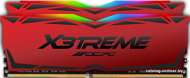 Оперативная память OCPC X3 RGB Red 2x8ГБ DDR4 3600 МГц MMX3A2K16GD436C18RE