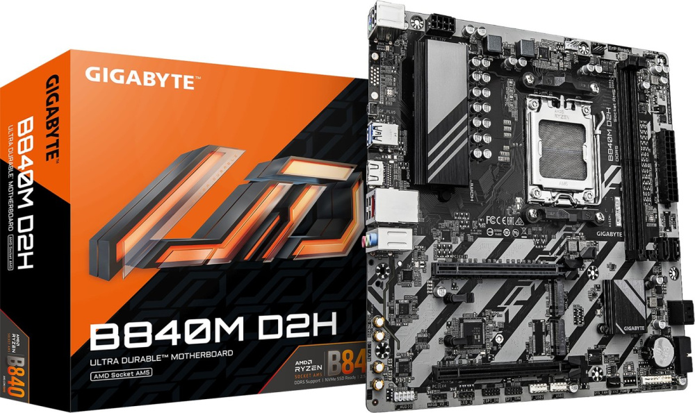 Картинка Материнская плата Gigabyte B840M D2H от магазина X-core.by Материнская плата Gigabyte B840M D2H  купить в интернет-магазине X-core.by