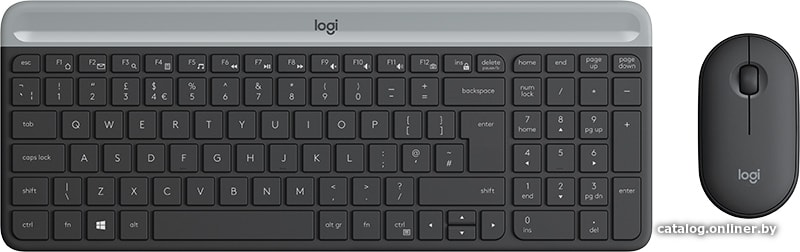 Офисный набор Logitech MK470 Slim Wireless Combo 920-009206 (графитовый)