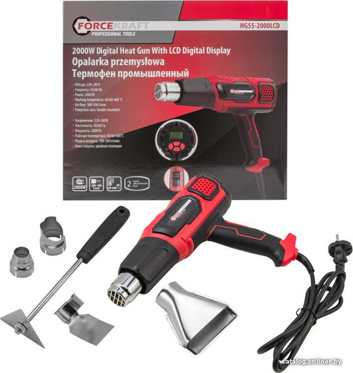 Промышленный фен ForceKraft FK-HG55-2000LCD