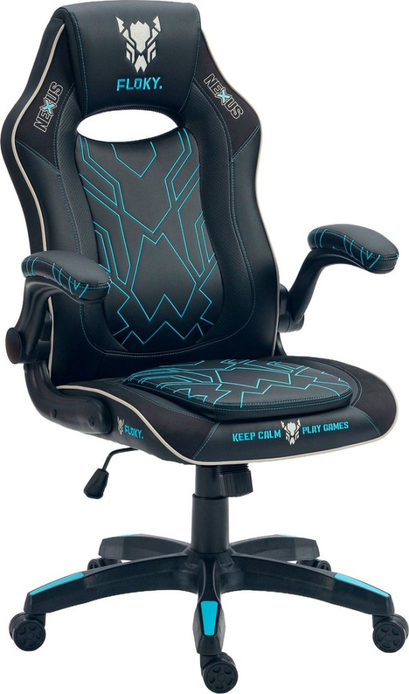 Игровое (геймерское) кресло FLOKY Nexus Black-Blue V2