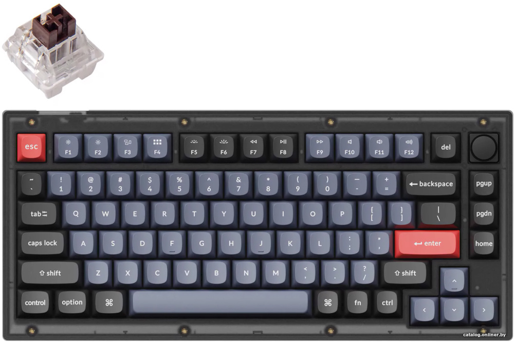 Клавиатура Keychron V1 RGB V1-C3 (Keychron K Pro Brown, RU)