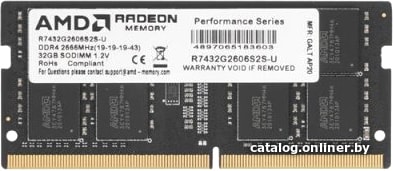 AMD Radeon R7 32GB DDR4 SODIMM PC4-21300 R7432G2606S2S-U