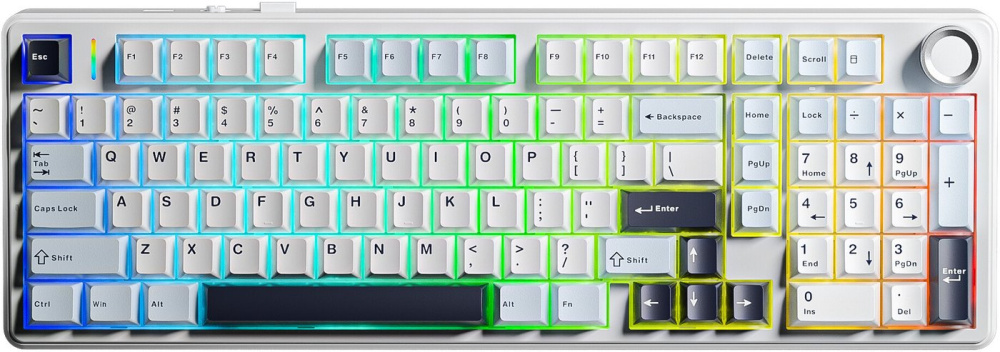 Клавиатура AULA F99 Pro (белый/синий/черный, Leobog Star Vector)