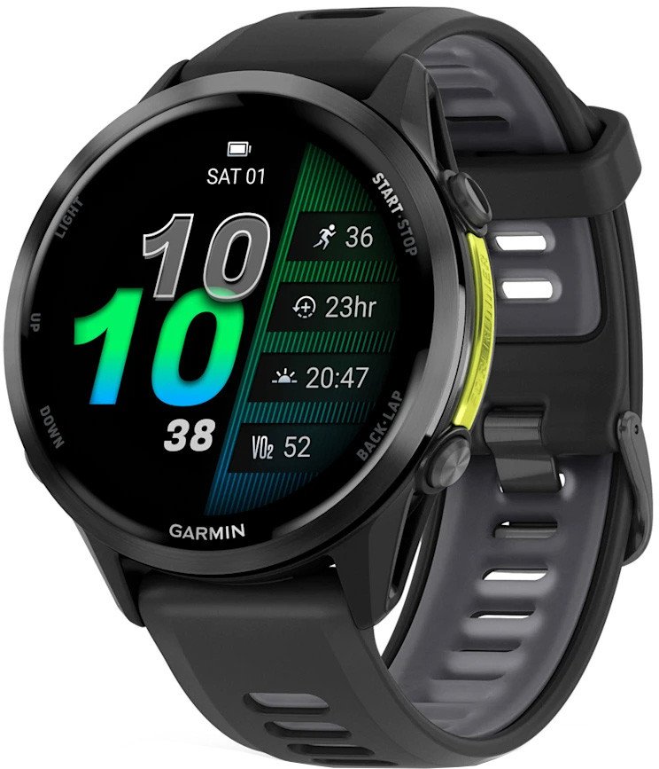 Умные часы Garmin Forerunner 970 47 мм (темно-серый/серый)