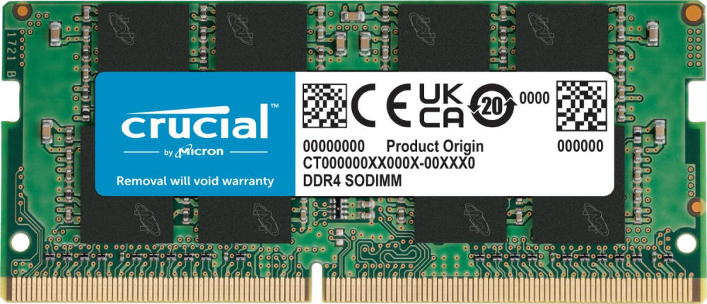 Оперативная память Crucial Basics 16ГБ DDR4 SODIMM 3200МГц CB16GS3200