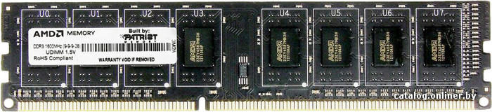 Оперативная память AMD Radeon RE1600 Entertainment 4GB DDR3 PC3-12800 (R534G1601U1S-UO)