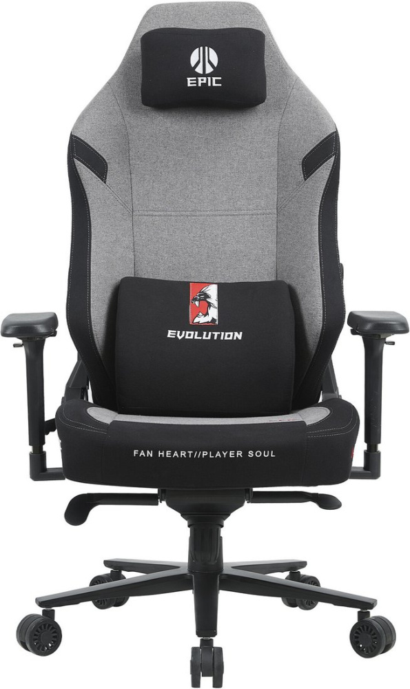 Игровое (геймерское) кресло Evolution Epic Fabric (серый/черный)