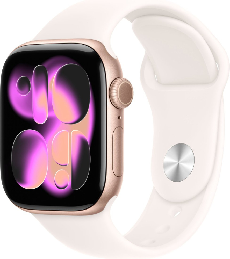 Умные часы Apple Watch Series 11 42 мм (алюминиевый корпус, розовое золото/легкие румяна, спортивный