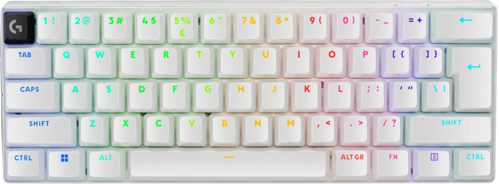 Клавиатура Logitech G Pro X 60 Lightspeed GL Tactile 920-011934 (белый, с гравировкой)