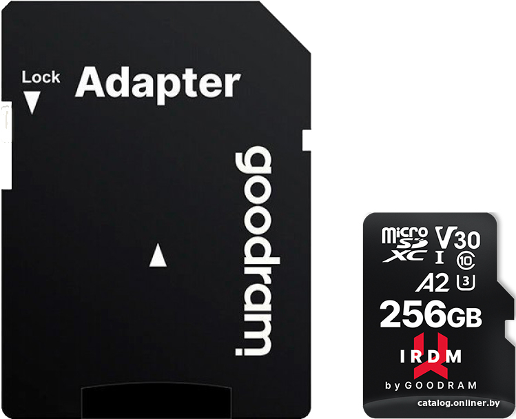 Карта памяти GOODRAM IRDM microSDXC IR-M2AA-2560R12 256GB (с адаптером)