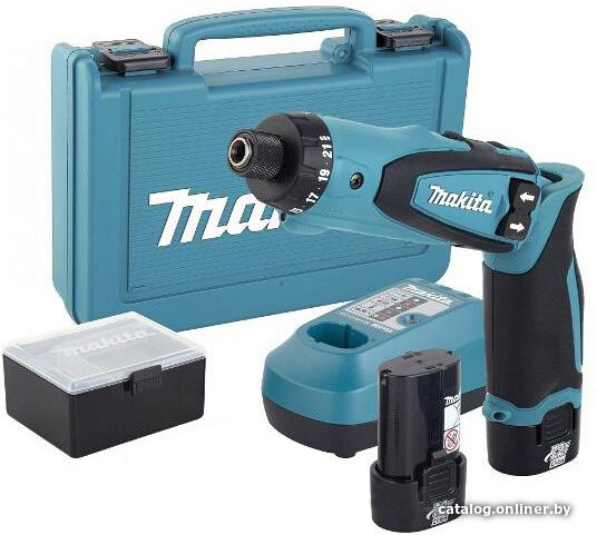 Электроотвертка Makita DF012DSE (с 2-мя АКБ, кейс)
