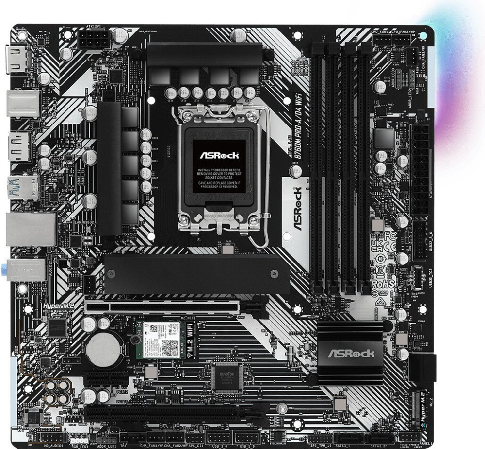 Материнская плата ASRock B760M Pro-A/D4 WiFi