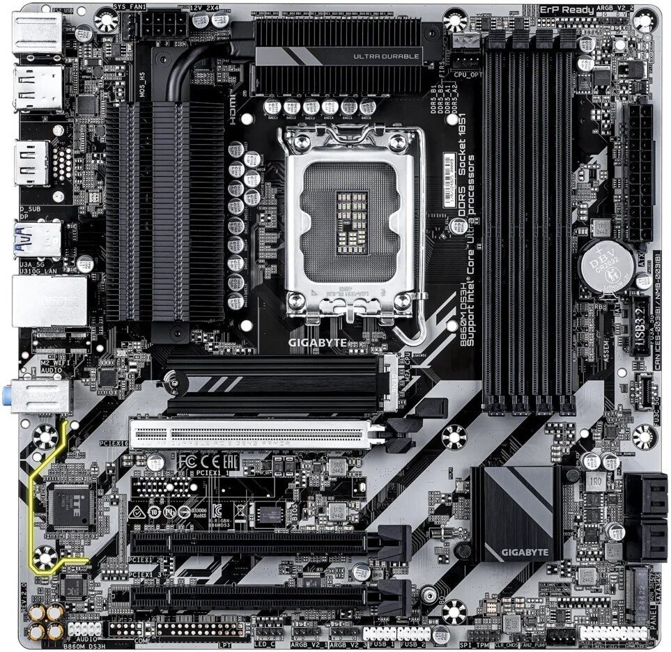 Материнская плата Gigabyte B860M DS3H (rev. 2.0)
