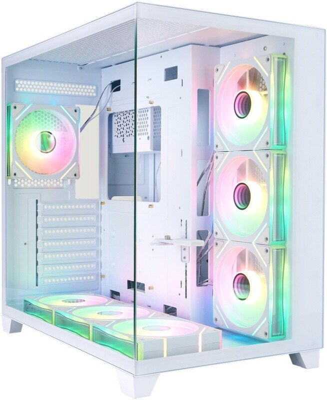 Корпус 1stPlayer MV8-TP MV8-TP-WH-6FC7R-W-1FC7-W-HUB2 (белый)