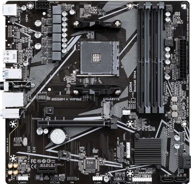 Материнская плата Gigabyte B550M K WiFi6E (rev. 1.0)