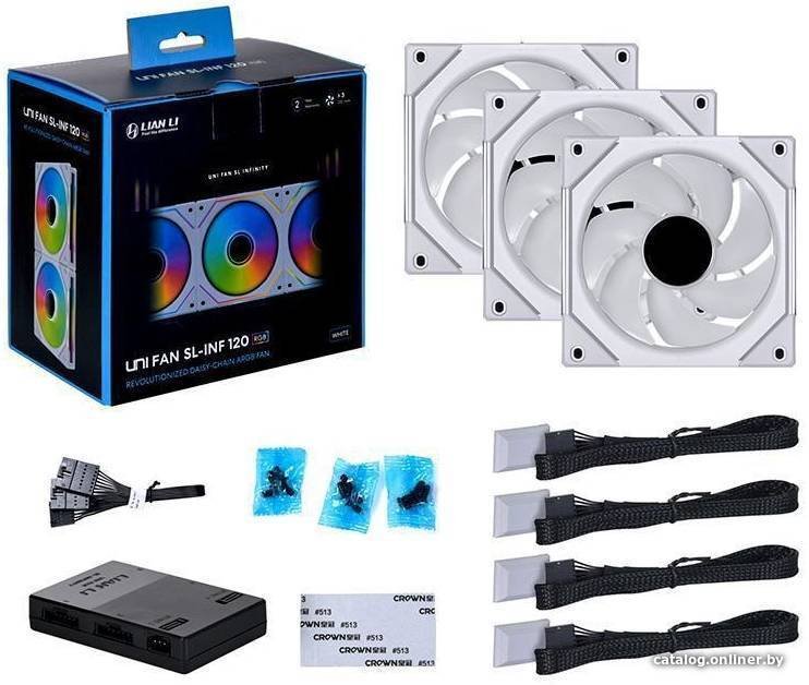 Набор вентиляторов с контроллером Lian Li Uni Fan SL Infinity 120 G99.12SLIN3W.R0