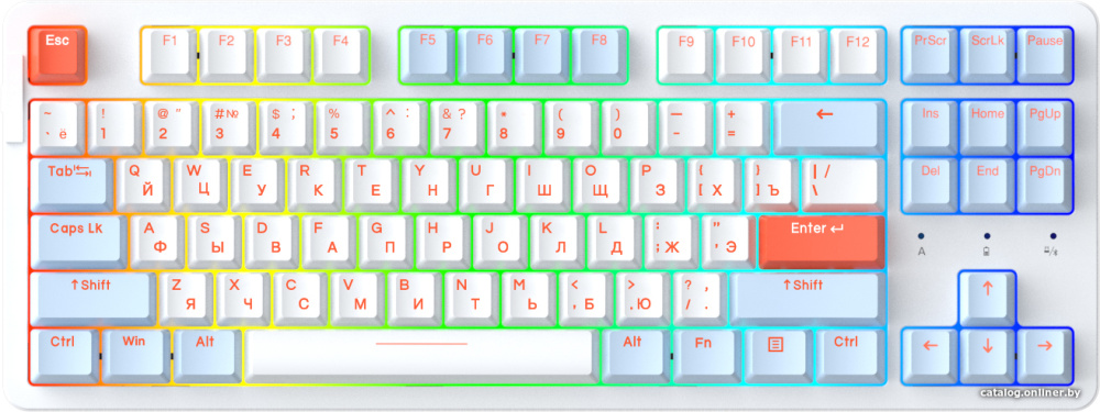 Клавиатура Dareu A87X (Dareu Blue Sky V3, белый/синий)